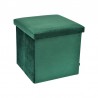 YANE tabouret coffret velours 40x40x40cm VertYANE stool box velvet stool 40x40x40cm Green