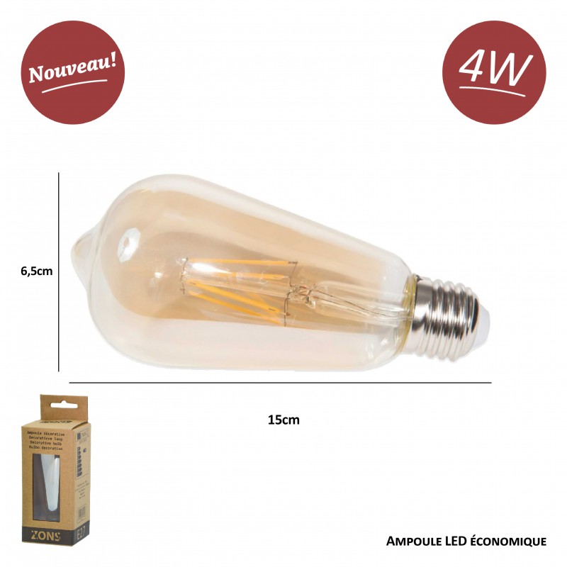Ampoule LED Edison, Lampe Décorative Ampoules À Incandescence Rétro Edison Lampe 20 Pack [Classe Énergétique A+]
