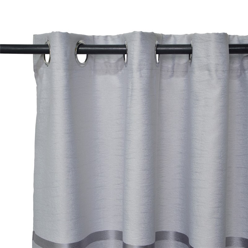 Curtain pair with eyelets obscuring grey 140x260cm