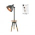 LALOU Grey wooden lamp + tray