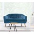 KLARY sofa Blue Velvet L.130 x l.77 x H.78cm