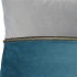 Set of 2 ADELANO cushions in blue and gray velvet with zip 40x40