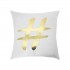 Set van 2 witte PORTONOVO kussens met gouden hashtag 45x45