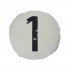 Set of 2 cushions CHOI round number 1 white D45