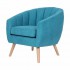 LINO Suede armchair TURQUOISE BLUE