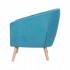 LINO Suede armchair TURQUOISE BLUE
