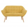 Suede 2-seater sofa bed Color Yellow