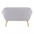 Suede 2-seater sofa bed