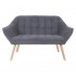 Suede 2-seater sofa bed Color Anthracite 