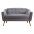KLARY - Sofa 2 places in velvet Color Grey