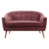KLARY - Sofa 2 places in velvet Color Pink