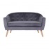 KLARY - Sofa 2 places in velvet Color Anthracite 
