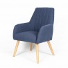 Chair with fabric armrest - PRAGUE Color Blue