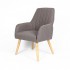 Chair with fabric armrest - PRAGUE Color Grey