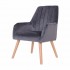 Chair with velvet armrests Color Grey