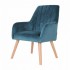 Chair with velvet armrests Color Blue