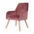 Chair with velvet armrests Color Pink