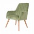 Chair with velvet armrests Color Green