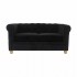 Sofa "CHESTERFIELD" in velvet - MALIBU 3places Color Black