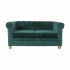 Sofa "CHESTERFIELD" in velvet - MALIBU 3places Color Green