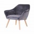 Velvet armchair - MAKRO Color Grey