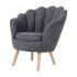 Fauteuil coquillage d'appoint Tendance Couleur Anthracite 