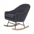 Suede rocking chair Color Anthracite 