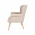 Fabric Armchair with Wooden Legs DANIO