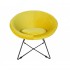 Trendy ronde bijzetstoel in fluweel Kleur Geel