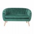 Sofa 2 places in velvet - LINO Color Green