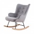 Velvet rocking chair Mama Color Grey