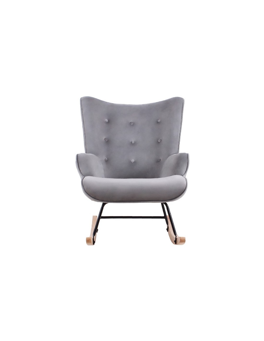 Fauteuil à bascule en velours Mama