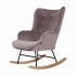 Velvet rocking chair Mama Color Taupe