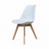 Scandinavian style chair and solid beech wood Color White