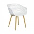 MOKA Indoor/Outdoor dining chair with crosspiece Color White