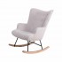 Rocking chair in fabric model Mama Color Beige