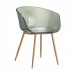 Scandinavian style armchair with transparent seat