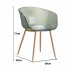 Scandinavian style armchair with transparent seat