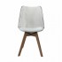 Transparent scandinavian style chair with Hetre wood legs