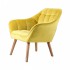 Velvet upholstered armchair - OLSO Color Yellow