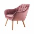 Velvet upholstered armchair - OLSO Color Pink