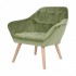 Velvet upholstered armchair - OLSO Color Vert fade