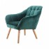 Velvet upholstered armchair - OLSO Color Green