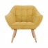 Suedecloth upholstered armchair - OLSO Color Yellow