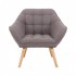 Suedecloth upholstered armchair - OLSO Color Taupe