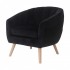 Velvet upholstered armchair - LINO Color Black