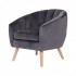 Velvet upholstered armchair - LINO Color Grey