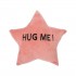 Coussin en étoile 'Hug Me!' en suédine Couleurs Hug Me Rose