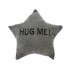 Coussin en étoile 'Hug Me!' en suédine Couleurs Hug me Gris
