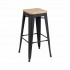 Industrial bar stool inspired by tolix H76Cm Color Black